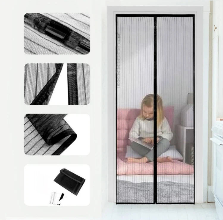 Mosquito Net Curtain Magnets Door Mesh Insect Sandfly Netting with Magnets on The Door Mesh Screen Automatic Closing Door Screen