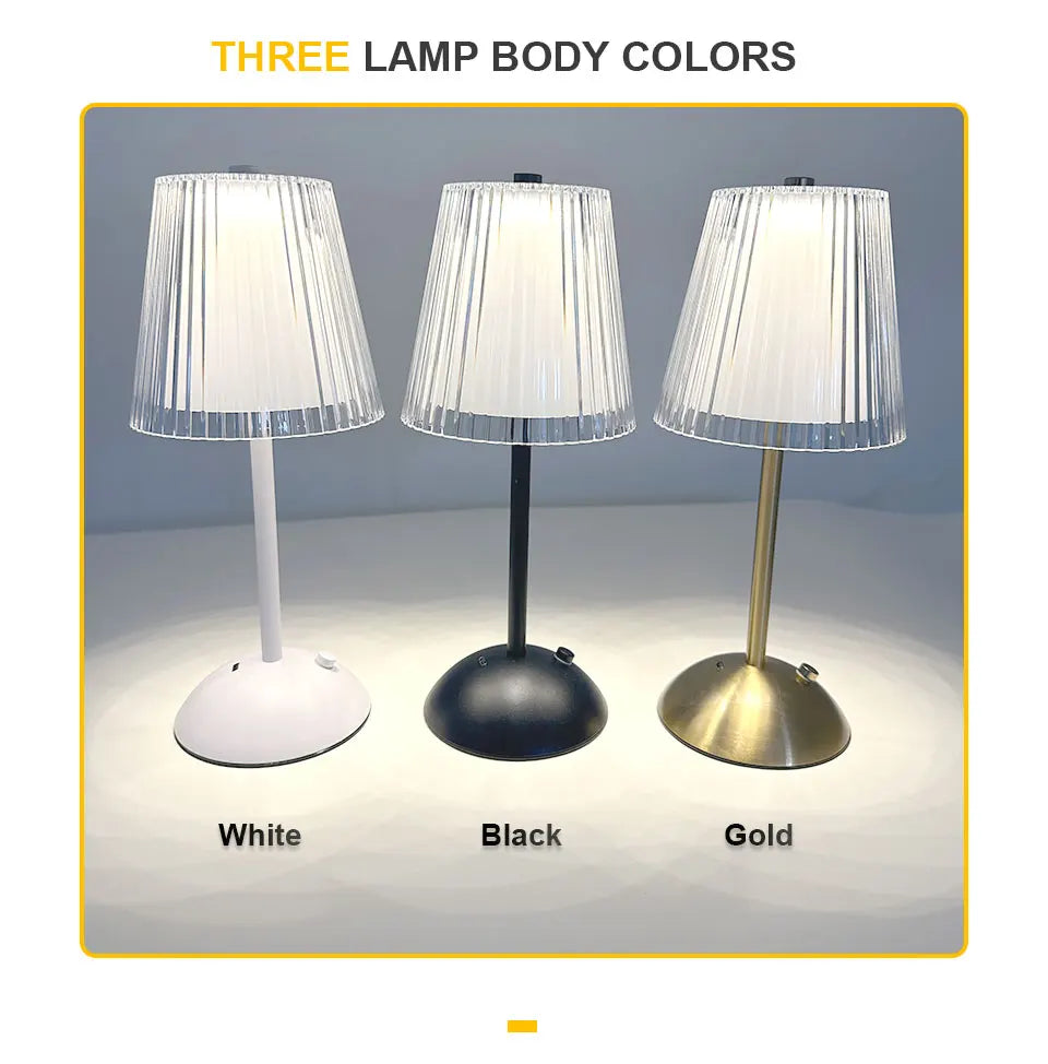 LED Table Lamp Touch Sensor Rechargeable Night Light Nordic interior Dimming Stand LED Bedside Lamp Restaurant Hotel Bar Bedroom