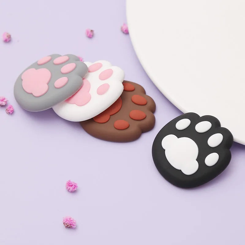 1PCS Wall Protector Door Handle Bumper Guard Stopper Anti-slip Sticker Self Adhesive Rubber Cute Cat Paw Door Crash Pad Stops