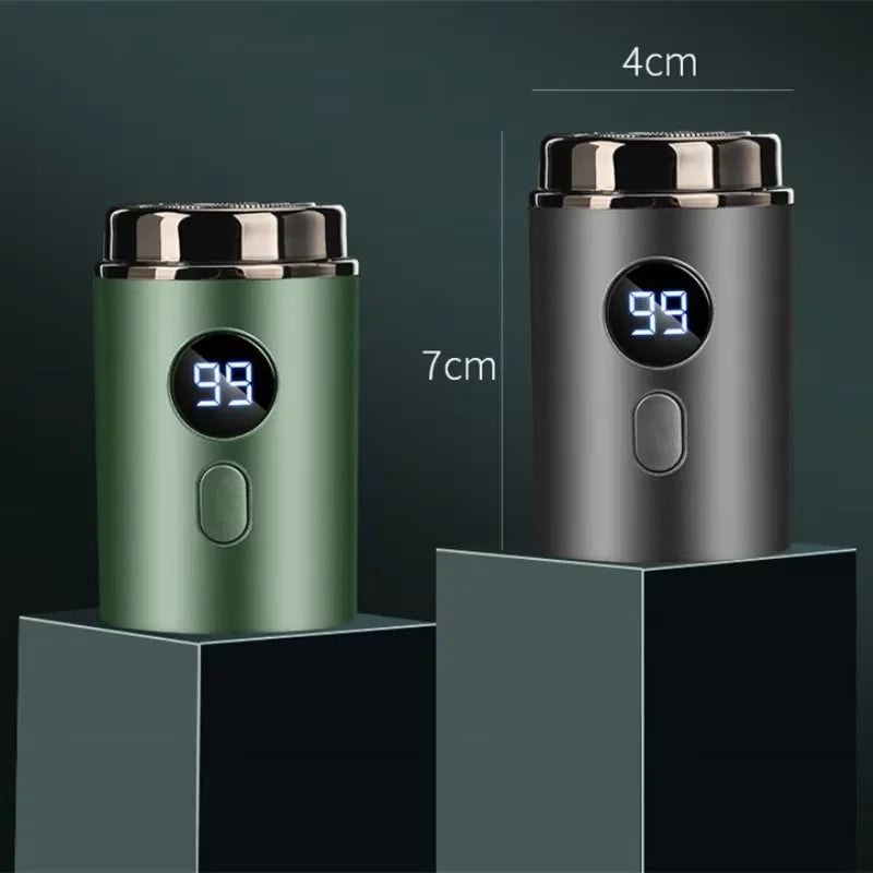 Men Electric Mini Shaver Rechargeable Type-c Charging Car Portable Led Digital Display Wet & Dry Shaver Men Women Home Razor