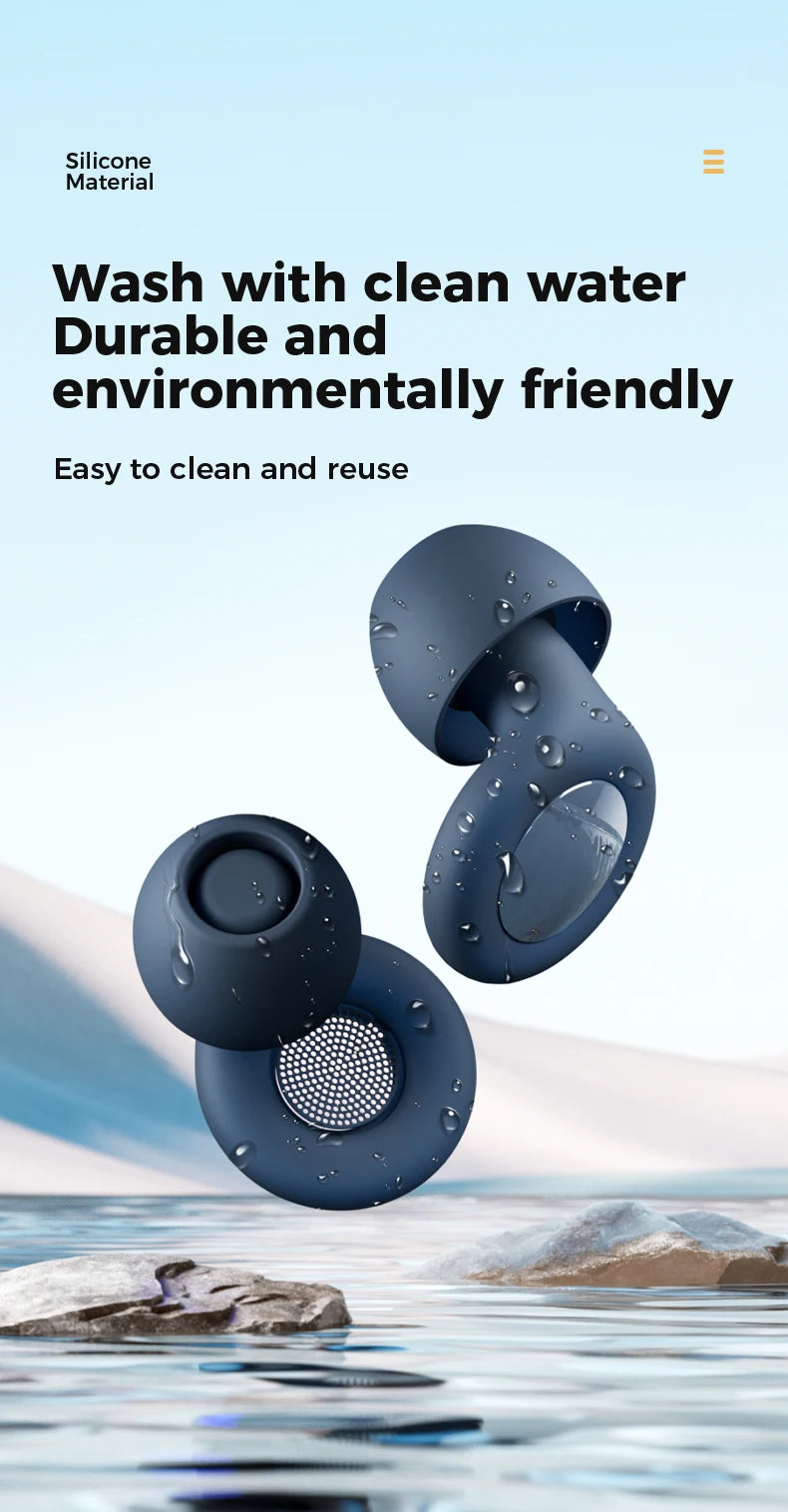 Quiet Ear Plugs for Sleeping Noise Reduction Super Soft Reusable Hearing Protection Anti noise earplugs for Concerts Travel Work