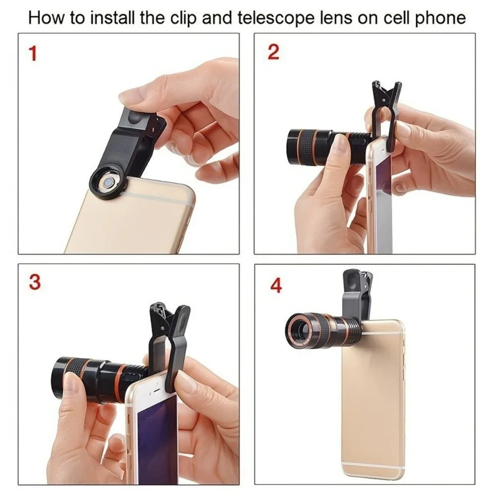 1pcs 18/28 Times Single Barrel Telephoto Lens External Camera, Suitable For Mobile Phones, Telescopes, Concert Shooting