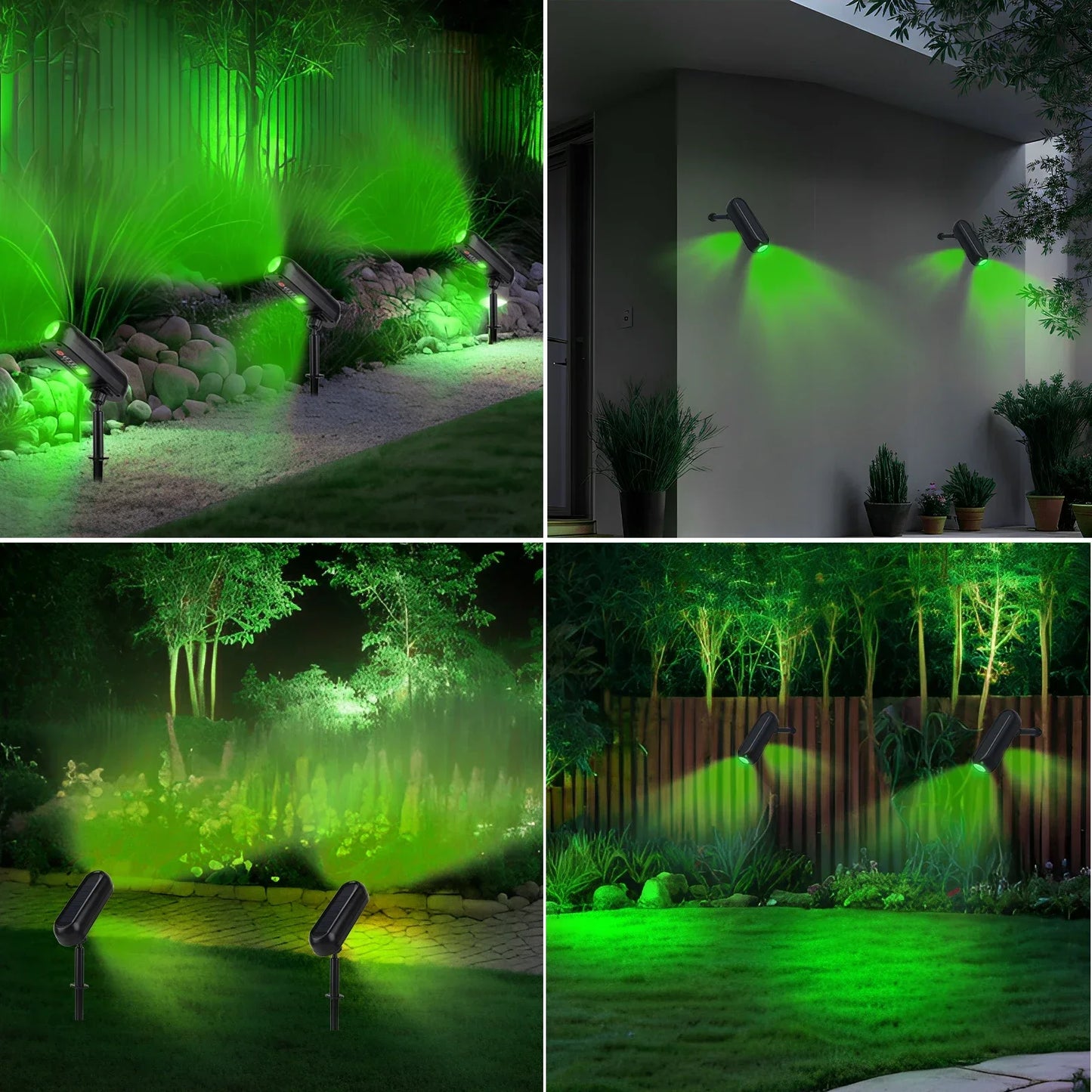 Solar LED Light Outdoor Solar Wall Light IP65 Green Garden Light Solar Spotlights Solar Uplights for Trees Pathway Yard