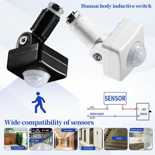110V 220V Smart PIR Motion Sensor Detector Switch Timer Human Body Infrared Auto On Off Light For LED Lamp Light Stair Corridor