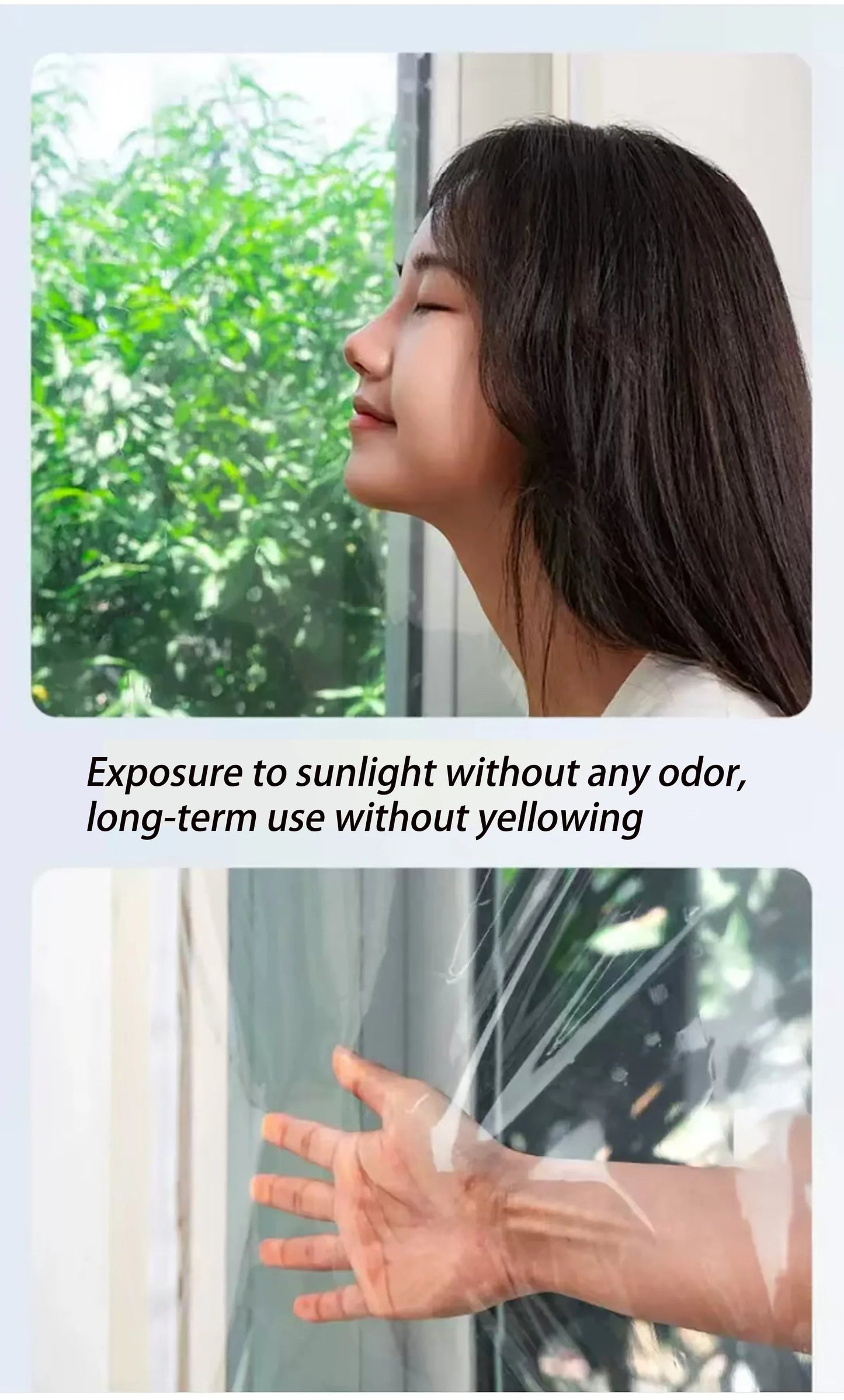 Window insulation film, winter indoor windproof and warm windows, energy-saving transparent film, screen window, door curtain