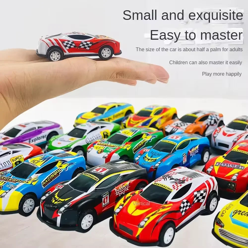 100/50/30/20/10stk Toy Car Alloy Car Children Boy Baby Pull Back Car Gift Educational Set Mini model Cartoon Inertia Racing Car