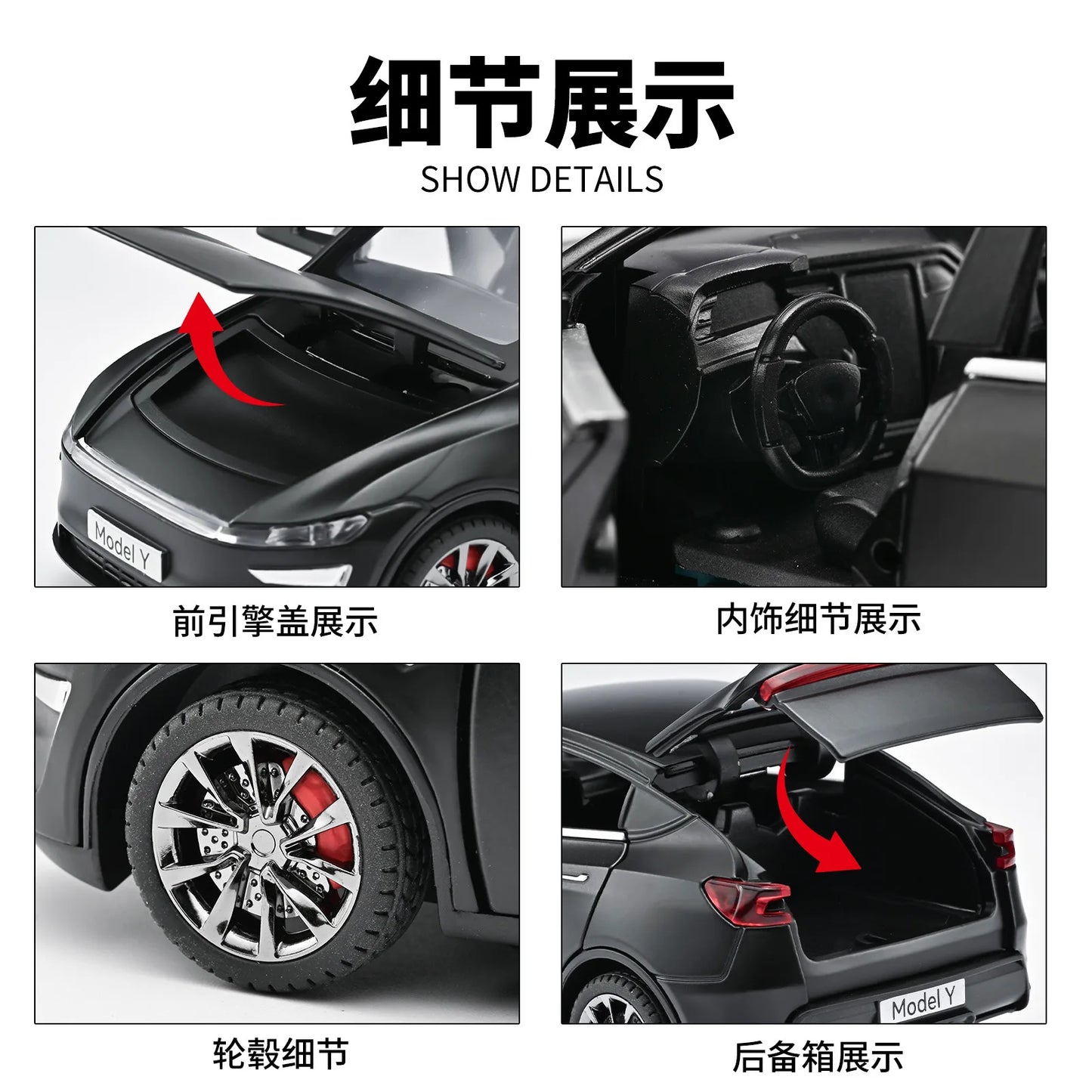 New 1:32 Model Y Electric SUV Metal Alloy Diecast Toy Car Model Sound And Light Children's Toy Collectibles Birthday Gift Friend
