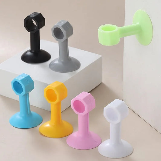 Silicone Door Suction Door Handle Stopper for Door Wall Protector Door Knob Silencers Anti-Collision Suction Cup Door Bumpers