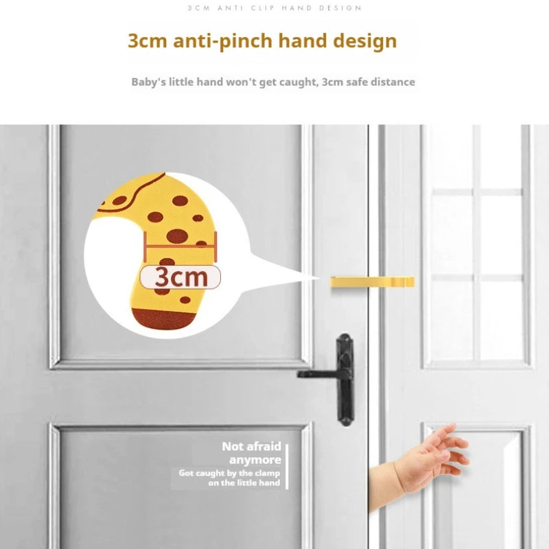 2/5pcs Baby Safety Door Stopper for Newborn Furniture Protection Anti-pinch Hand Cute Animal Care Child Lock Finger Protector