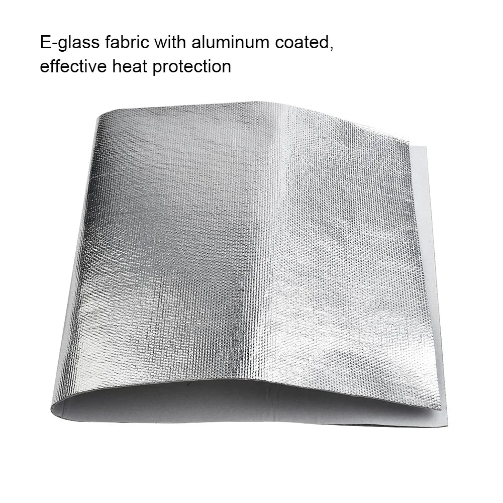 25x50Cm Car Heat Protection Film R Car Fender Heat Sound Insulation Mat Auto Heat Shield Insulation Engine Film Wrap