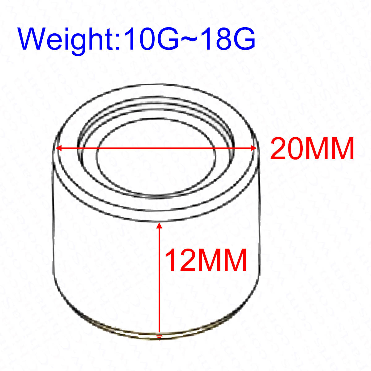 20x12 10G ~ 18G بكرة متغيرة الوزن منزلقة 250 300 400 VOG YP YP250 Majesty APRILIA MBK Linhai 155 NMAX 125 150 155cc