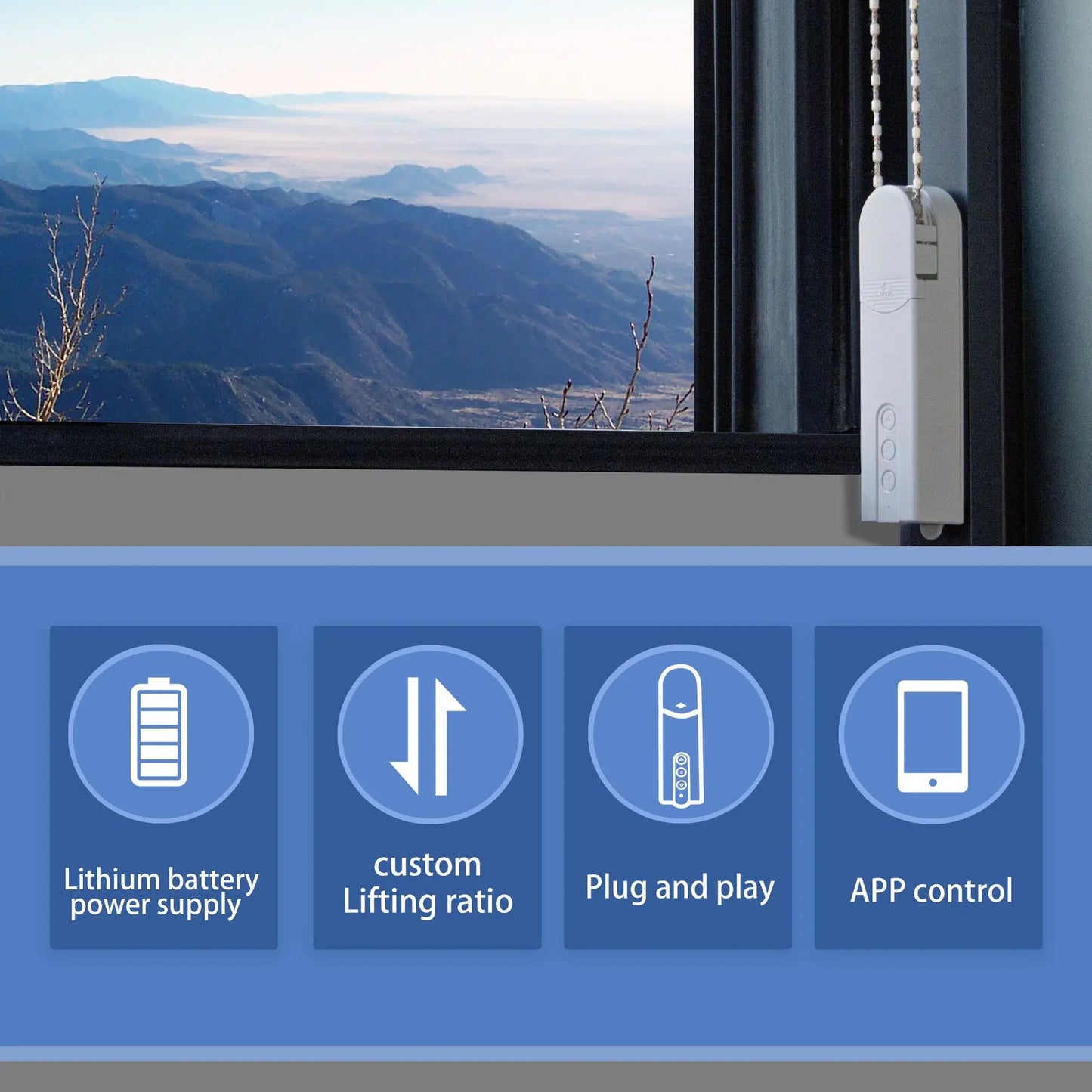 Smart Home electric curtains with Bluetooth remote Control Electric Automatic Curtain Motor Automatic Curtain Opener