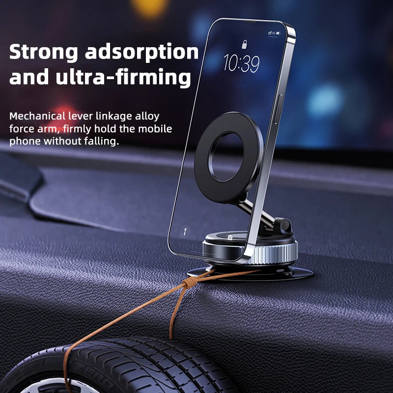 Magnetic Phone Holder Car Phone Holder Foldable Design 360° Adjustable VacuumMount for Car/Desk/Bathroom/Universa