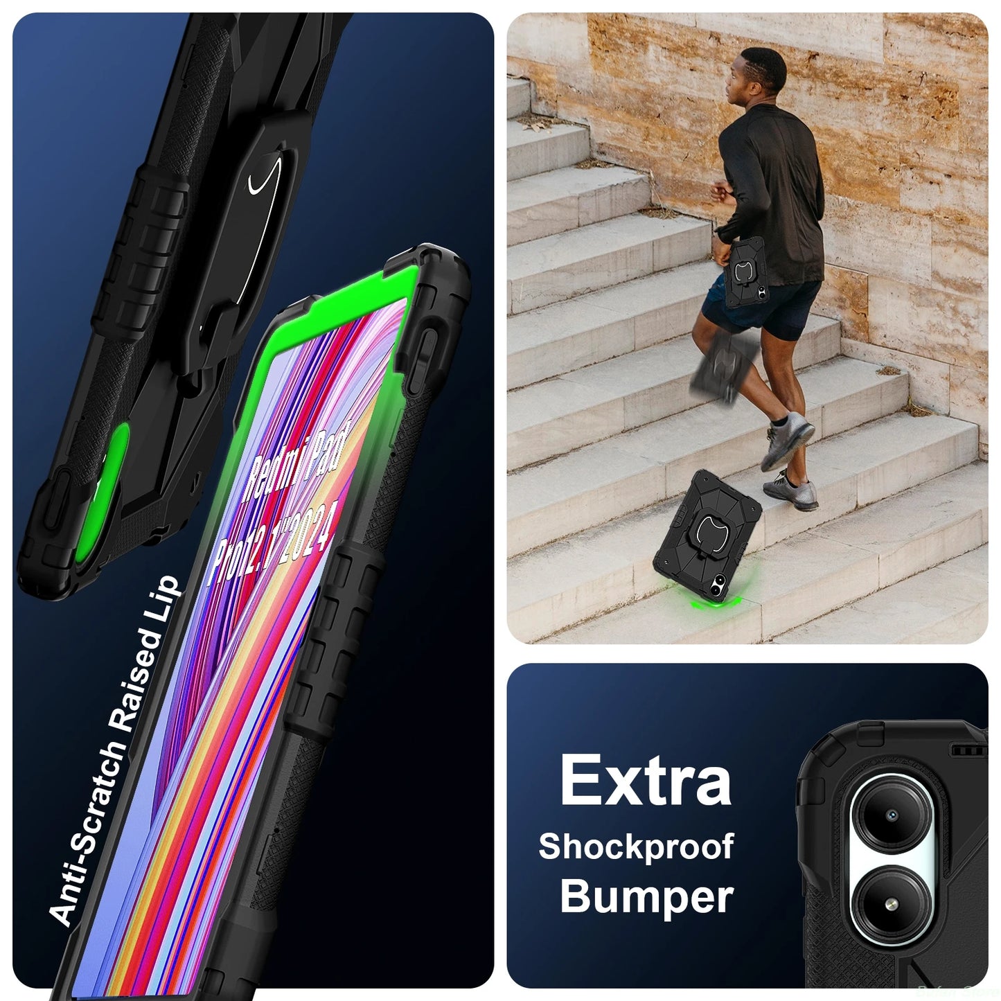 Kids Case For Redmi Pad Pro 12.1 inch 2024 5G Xiaomi Poco Pad 12.1 inch Generation tablet Stand Shockproof Cover pc tablet shell