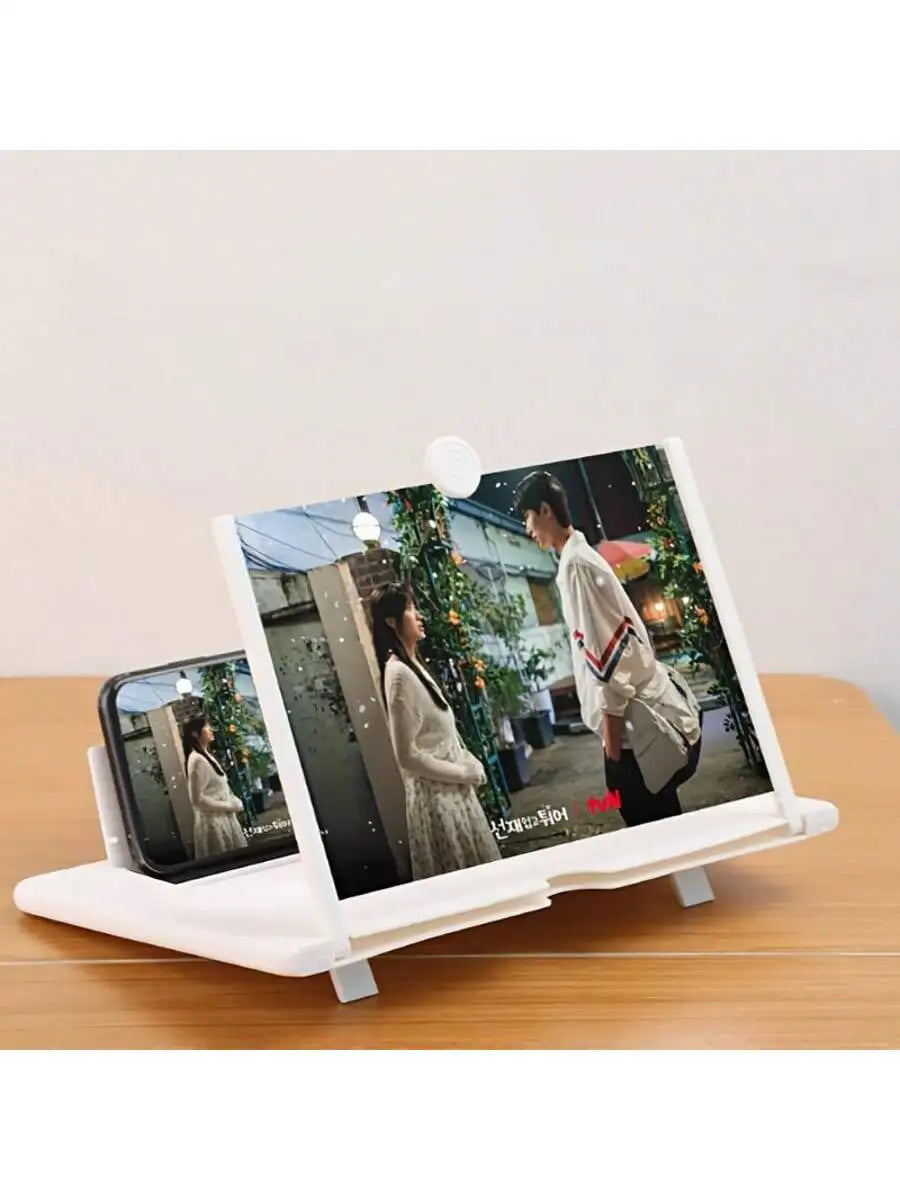 Foldable Phone Screen Magnifier Stand, Convert Smartphone to Tablet, Hands-Free Viewing, Eye Protection Design, Portable Design