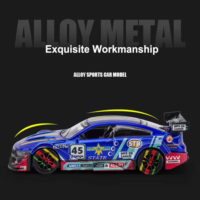 2025 New Simulation Alloy Car Model Inertia Pull Back Racing Car Toy Children's Educational Car Toy Ornaments Birthday Gift