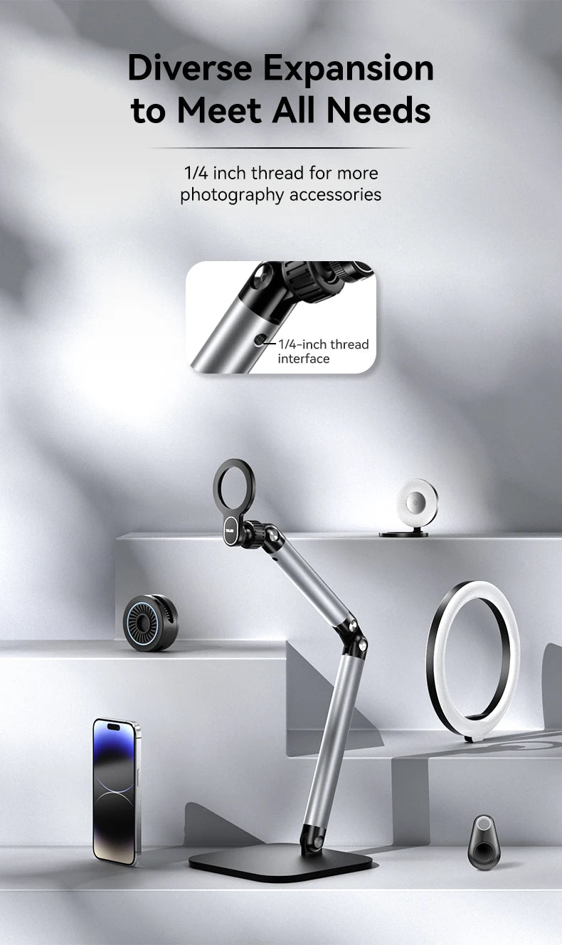 TELESIN Universal Magnetic Mobile Phone Quick Release Photography Stand Holder Aluminium alloy Phone Stand For Smart phone
