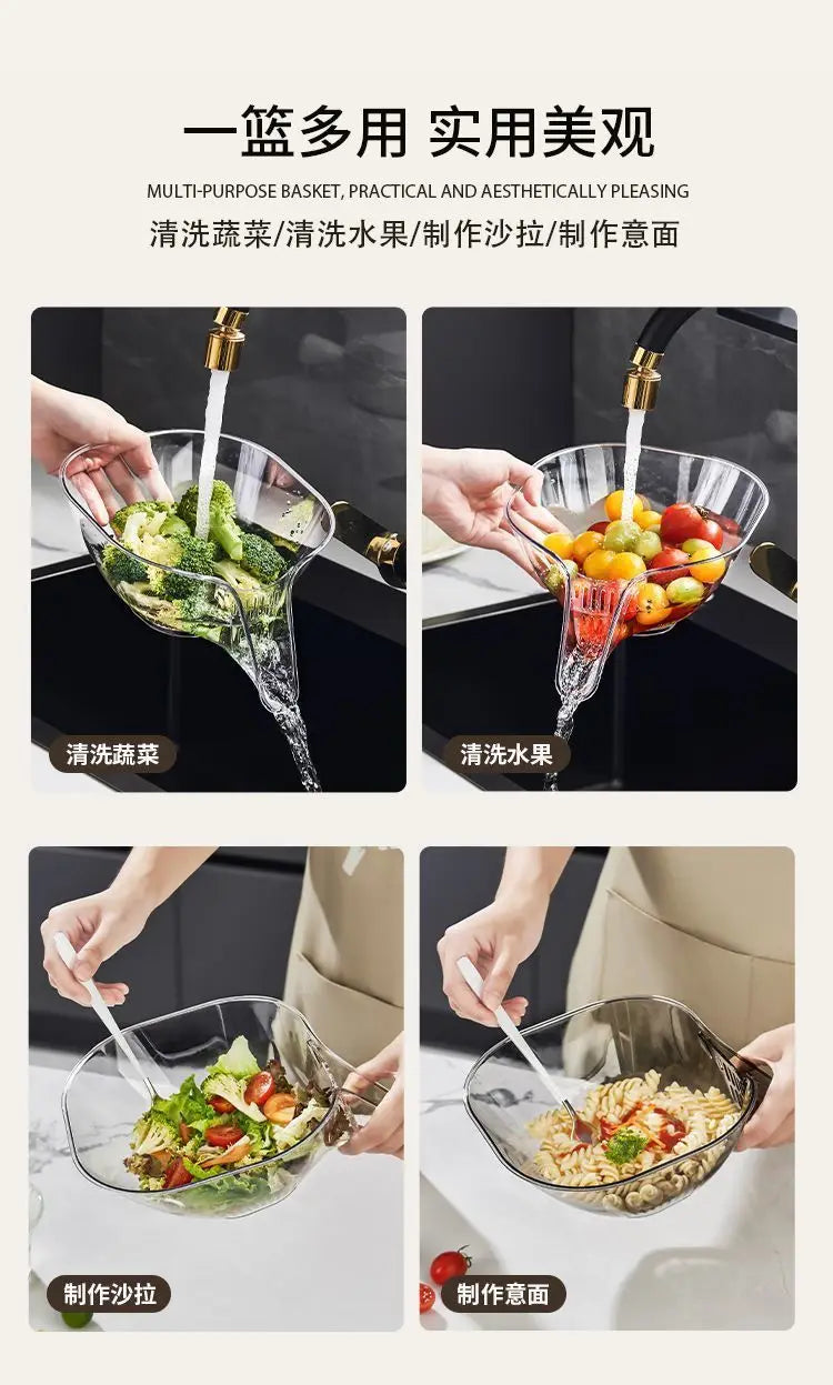 Multi-functional Drain Basket Sink Kitchen Sink Strainer Basket Strainer Sink Washing Basket Home Organizer Drain Fruit Strainer