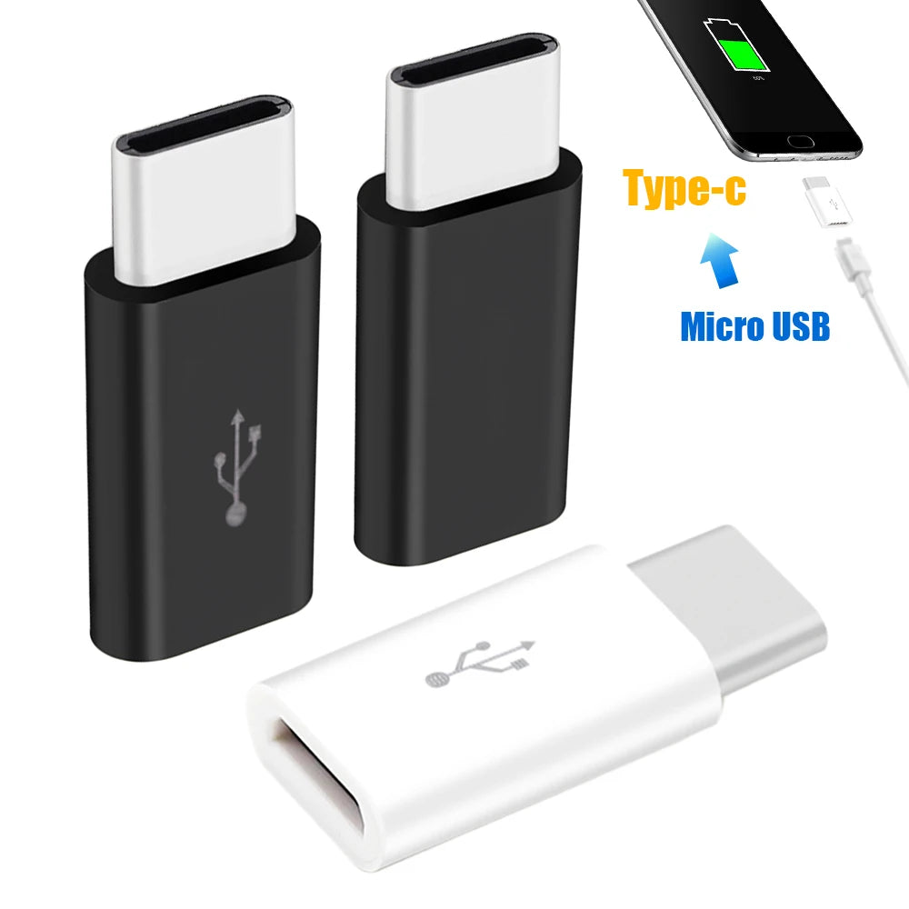 USB Type C To Micro USB Adapter for Phone Tablet Android Charger Data Cable Adapter Micro USB Female To TypeC Male OTG Converter