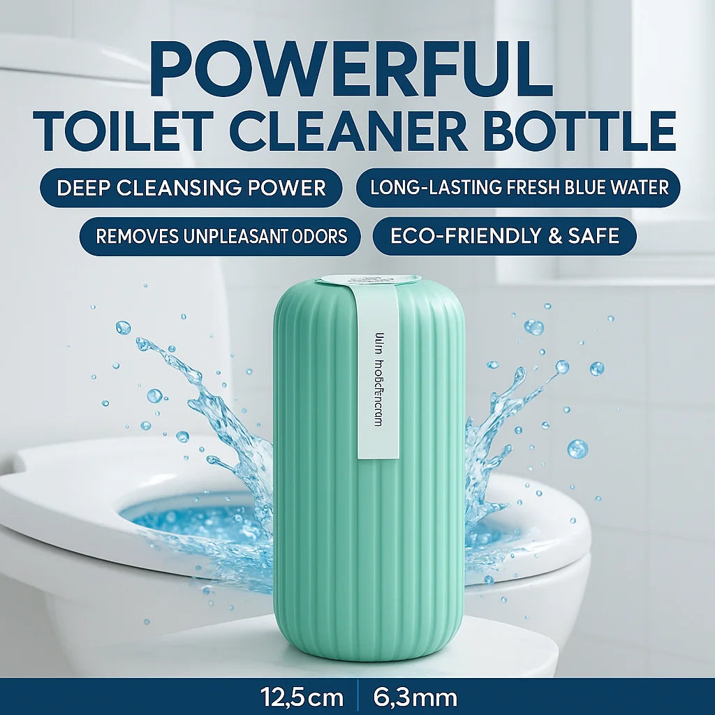 Automatic Toilet Cleaner Bottle | Deep Cleansing, Odor Removal, Long-Lasting Fresh Blue Water, Eco-Friendly Bathroom Essential