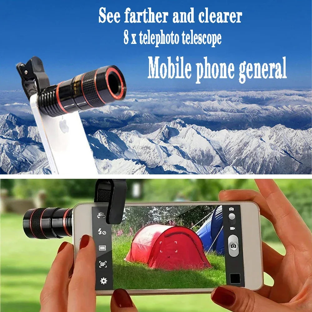 1pcs 18/28 Times Single Barrel Telephoto Lens External Camera, Suitable For Mobile Phones, Telescopes, Concert Shooting