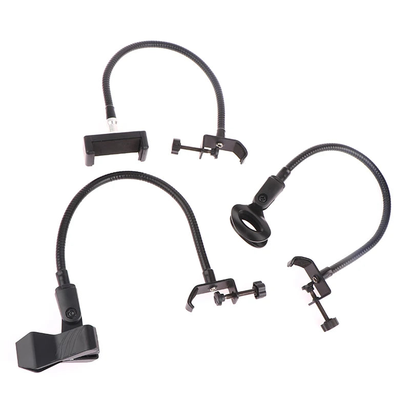 Flexible Microphone Gooseneck phone Stand with Desk Clamp for Radio Studio Live Broadcast Equipment Stations Universal Holder