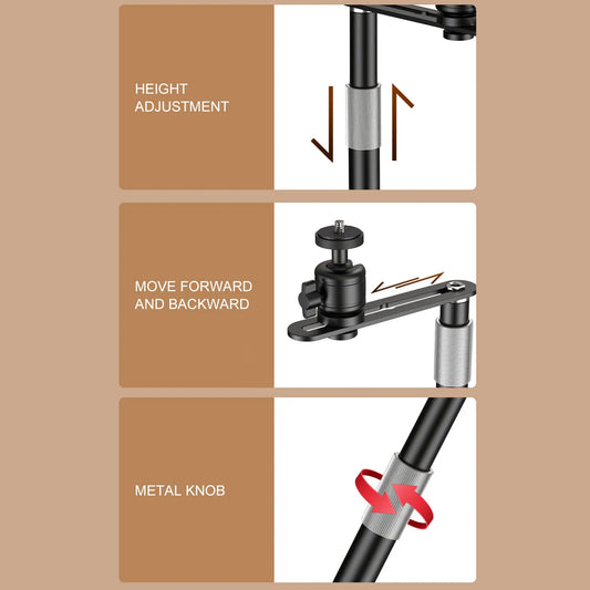 Adjustable Projector Stand Projector Stand 24‑40CM Adjustable Angle Projector Mount Holder 1/4in Thread for Sofa Bedside