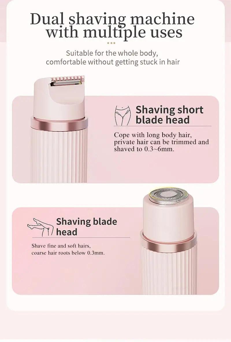 Beard Trimmer 2 in 1 Electric Shaver for Women Double Head Body Hair Removal Underarm Bikini Beard Hair Trimmer Electric Razor