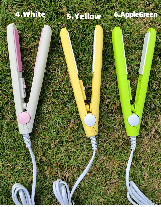 3-in-1 Hair Iron Curling Hair Flat Iron Straightening Brush Hair Comb Mini Hair Straightener and Curling Iron Styling Tools
