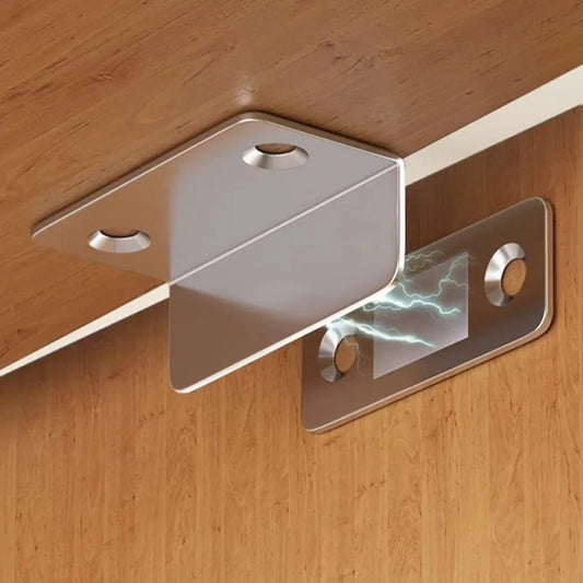 Cabinet Catches Stopper L-type Ultra Thin Door Strong Magnets Invisible No Nail Needed Adhesive Drawer Magnet Lock Closet Closer