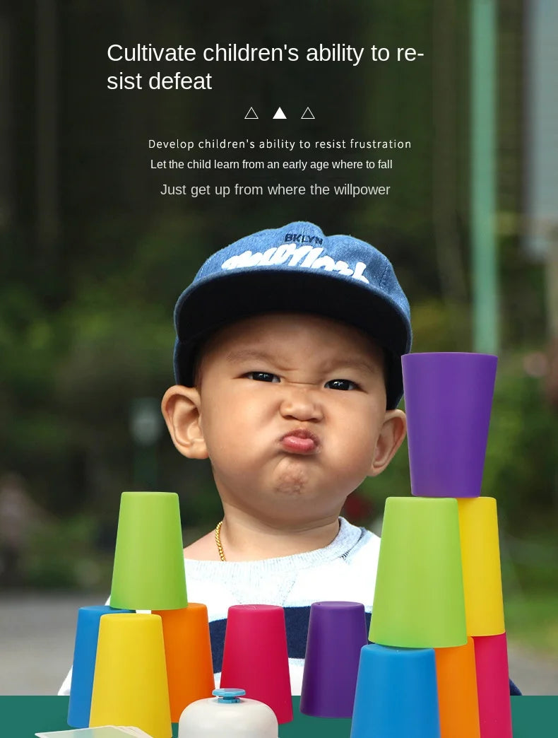 Kids Speed Training Toys Stack Cup Battle Table Game Indoor Family Party Game Toys Color Cognition Logic Training Classic Game