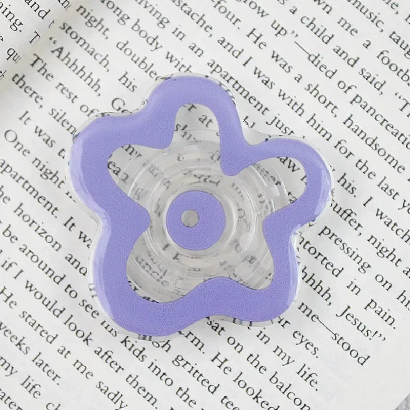 Cute Floral Phone Grip Tok Flower Cellphone Stand Holder for iPhone 15 14 Mobile Bracket Foldable Expanding Kickstand