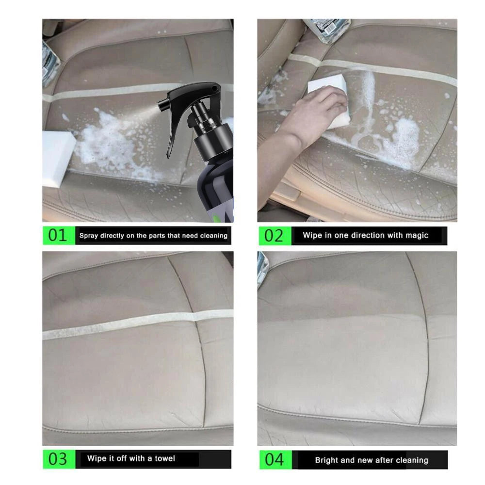 Car Interior Cleaner Agent Ceiling Cleaner Leather Flannel Woven Fabric Water Free Multipurpose Auto Dash Cleaning Spray S21