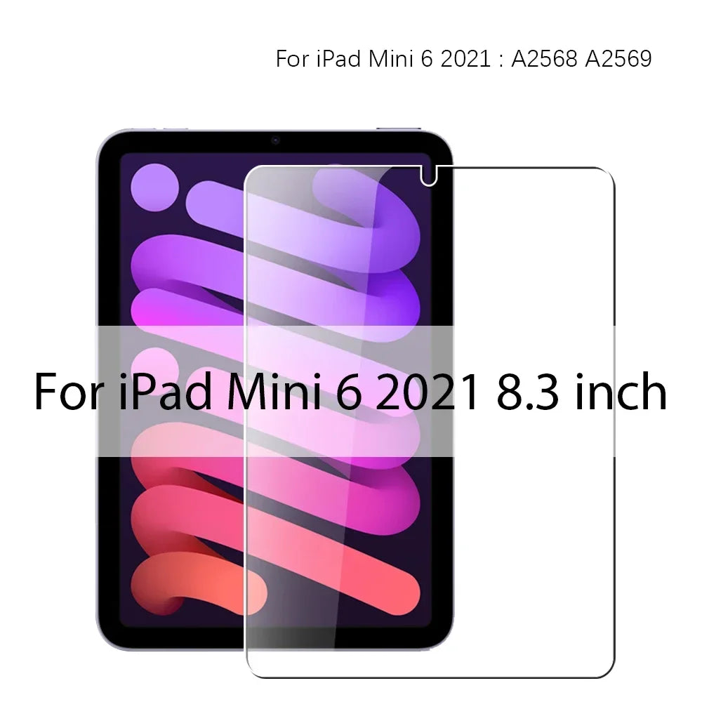 Tempered Glass Screen Protector For iPad Air 5 4 Pro 13 11 12.9 Ipad 9th Gen 10th 8th 7th 6th 5 Mini 6 10.5 9.7 M4 M2 Film