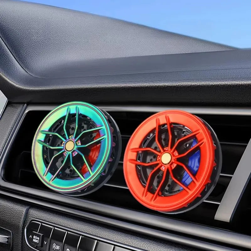 Rotatable Car Air Freshener Clip Auto Wheel Hub & Air Vent Fragrance Tire Fragrance Clips Decorative Car Accessories