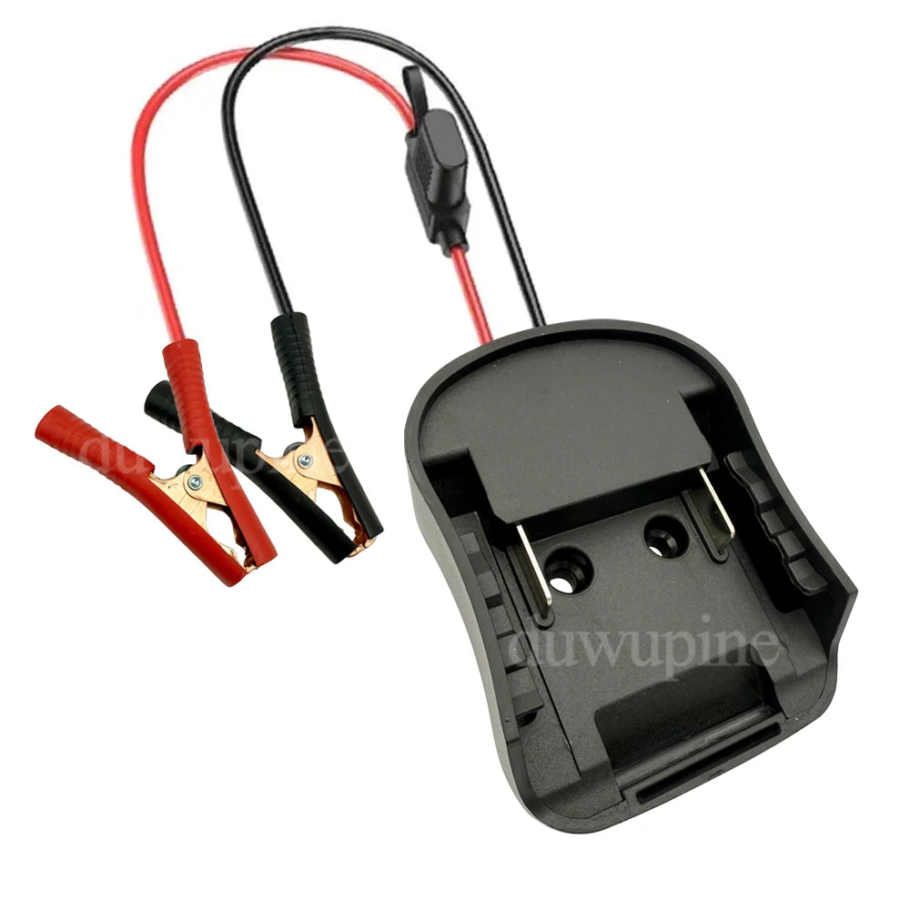 Igniter Jump Starter for Makita DeWalt Milwaukee 18V Battery Car Booster Cable with Fuse Automotive Emergency Power DIY Adapter
