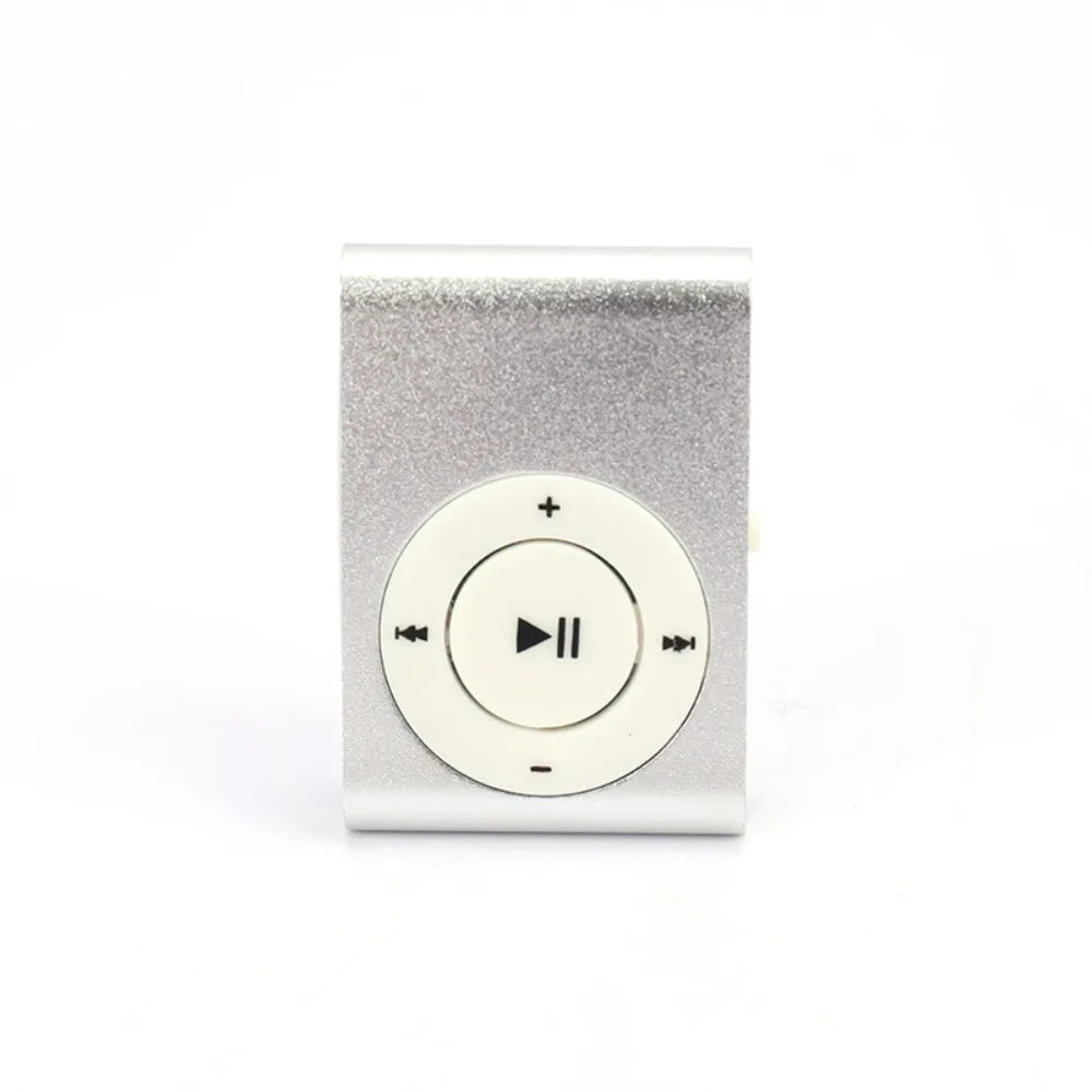 مشغل MP3 صغير جديد محمول يعمل بمنفذ USB، بتصميم أنيق ومشبك ملون، يدعم بطاقات الذاكرة الخارجية (TF).