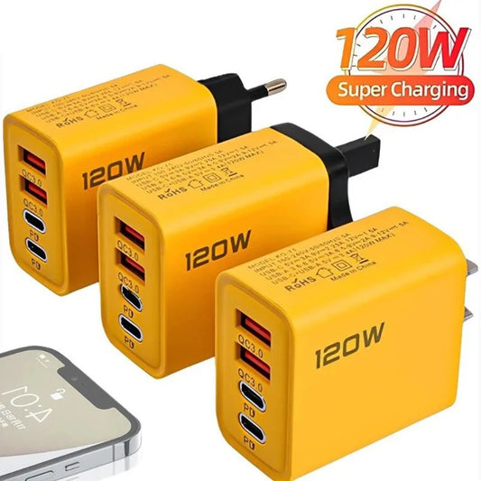 4 Port USB C PD Charger Quick Charge 3.0 Type C USB Phone Charger US EU Plug Wall Travel Fast Charging Adapter For Smart Phone