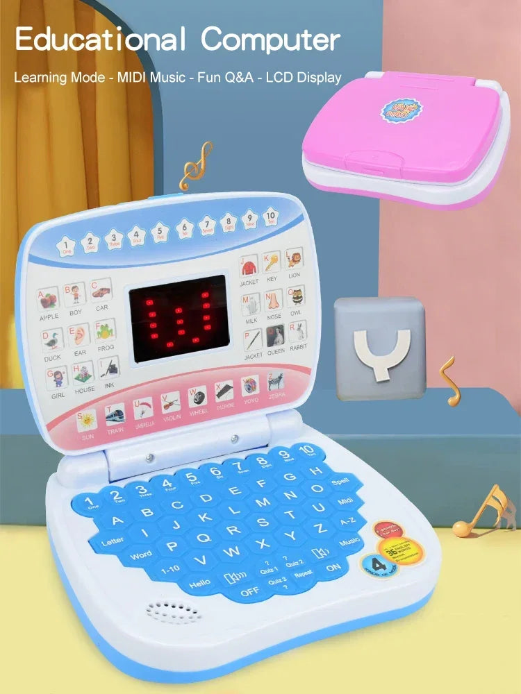 Kids Educational Learning Laptop Toy – Bilingual Electronic Computer for Toddlers, STEM Early Preschool Learning Machine Gift