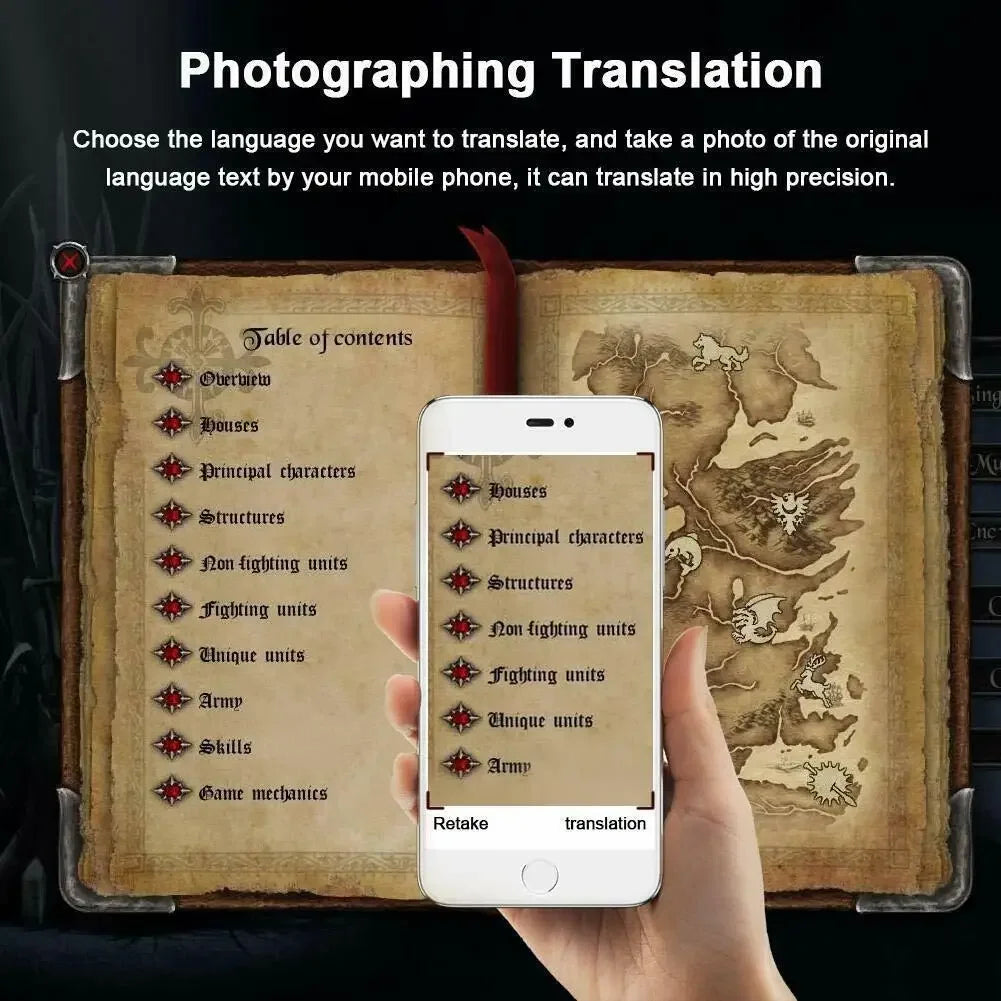 مترجم صوتي لاسلكي متعدد اللغات يدعم 40 لغة، ذكي، فوري، ثنائي الاتجاه، يعمل في الوقت الفعلي، مناسب للأعمال والسفر والدراسة