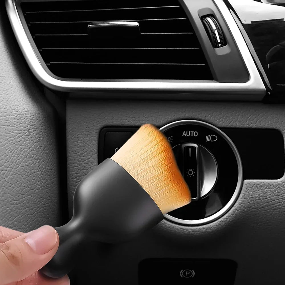 Car Interior Cleaning Brush Air Conditioning Outlet Soft Bristle Shelled Cleaning Brush Gaps Dust Removal Body Beauty Brush Tool