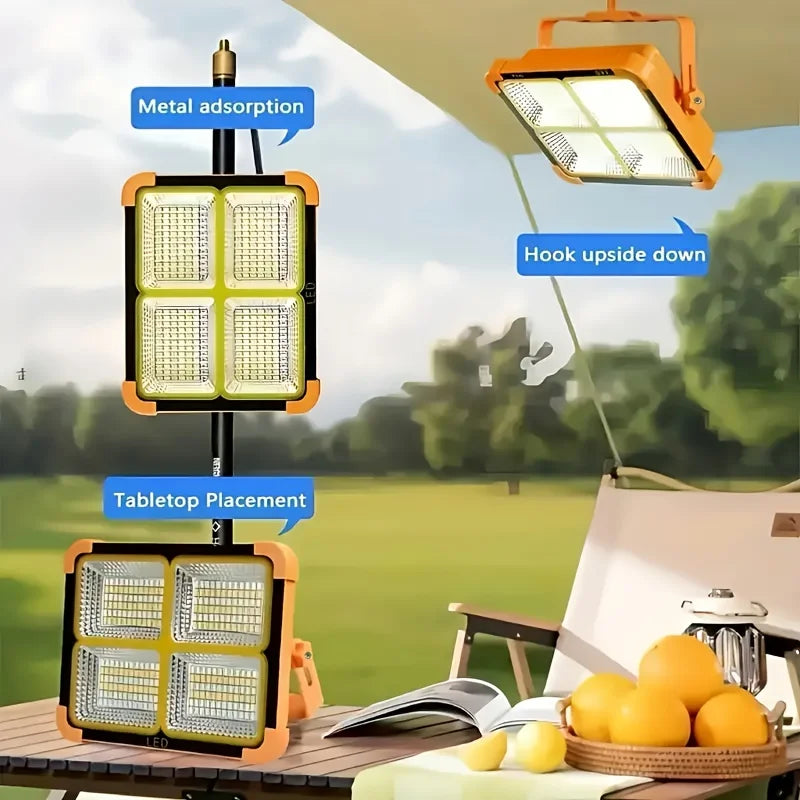 Solar work light outdoor LED solar light outdoor waterproof garden light emergency camping light hanging light street garden