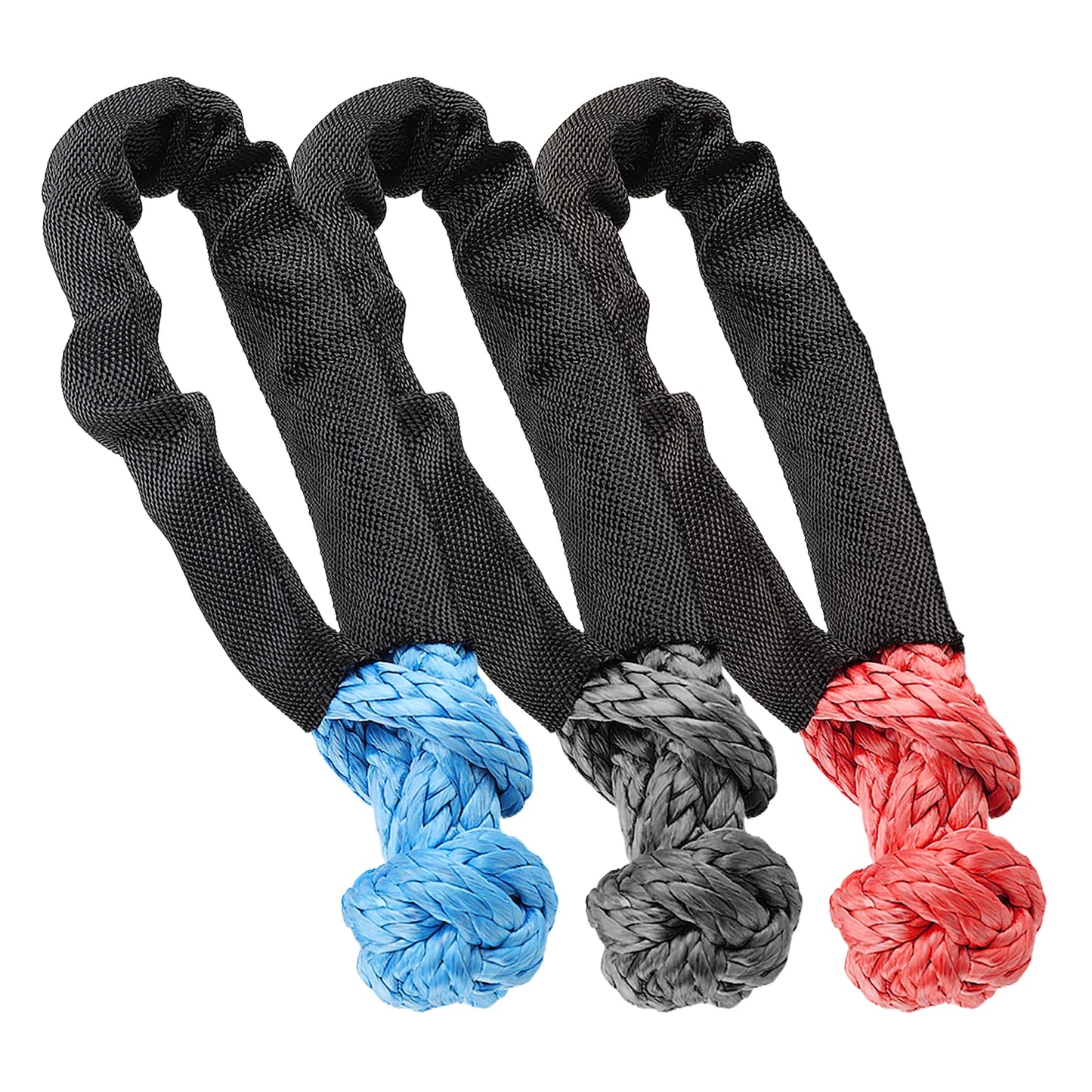 41000lbs Soft Shackle Synthetic Rope Heavy Duty Offroad 4X4 Tow Shackle Strap with Protective Sleeve for Jeep Truck SUV