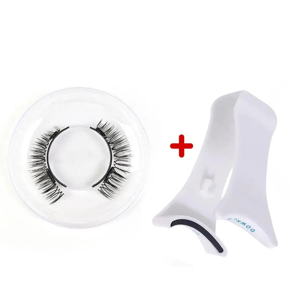 3D Magnetic Eyelashes Handmade Natural Magnetic False Eyelashes Reusable Magnetic Eyelashes Tweezers Set
