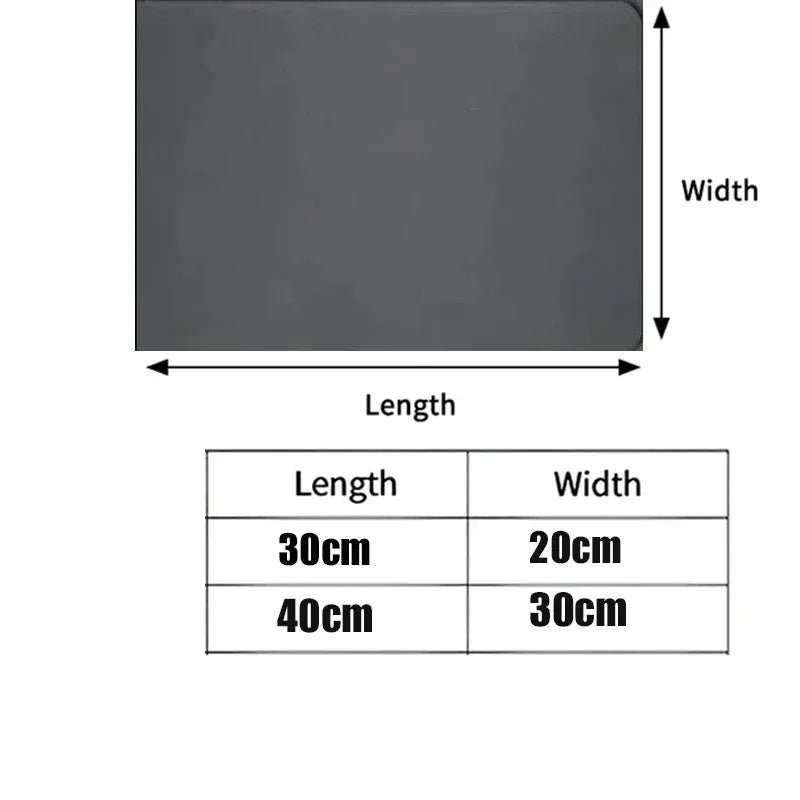 Non-Slip Bath Mat Diatomite Mat with Rubber Padding Soft Super Absorbent Bathroom Rug Foot Mat for Hallway Shower Toilet Mats