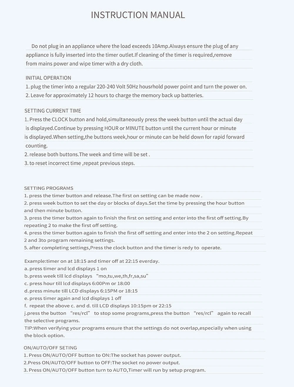 EU Plug Timer Switch Energy Saving Digital Kitchen Timer Outlet Week Daily Hour Programmable On/Off Time Timing Socket Universal