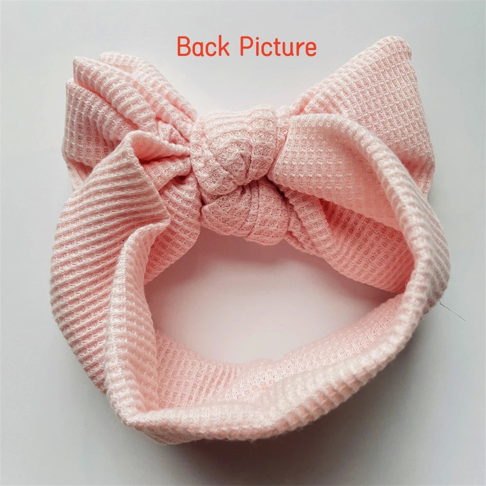 Baby Girl Bow Headband for Children Newborn Baby Turbans for Babies Solid Big Bowknot Headbands Infant Baby Hair Accessories