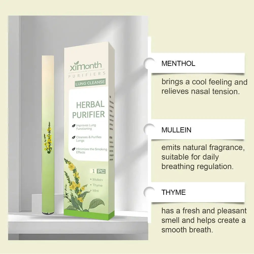 Ингаляционная палочка для носа Herbal Stop Horn, очищающая легкие и восстанавливающая слизистую оболочку дыхательных путей, снимает дискомфорт при дыхании.