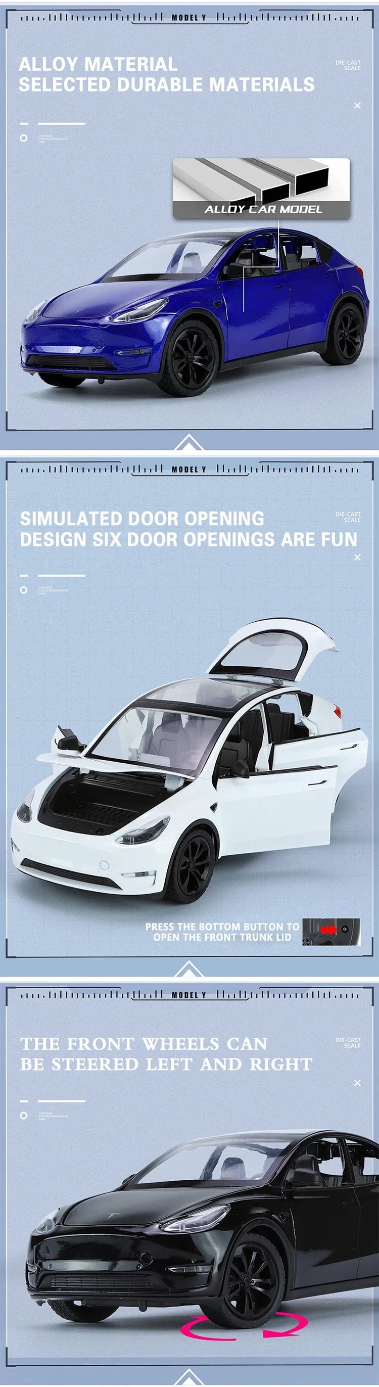 Metal Cars Toys Scale 1/24 Y Diecast Alloy Car For Boys Children Kids Toy Vehicles Sound And Light Pull Back