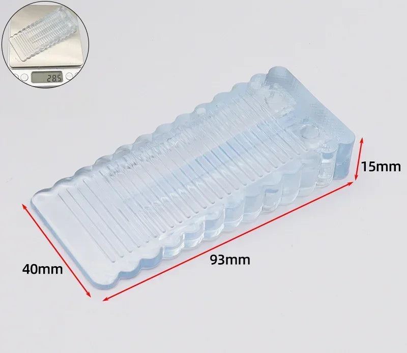 Rubber Door Stopper Movable No Drill Anti Slip Anti Collision Front Wedge for Home Household Furniture Protector